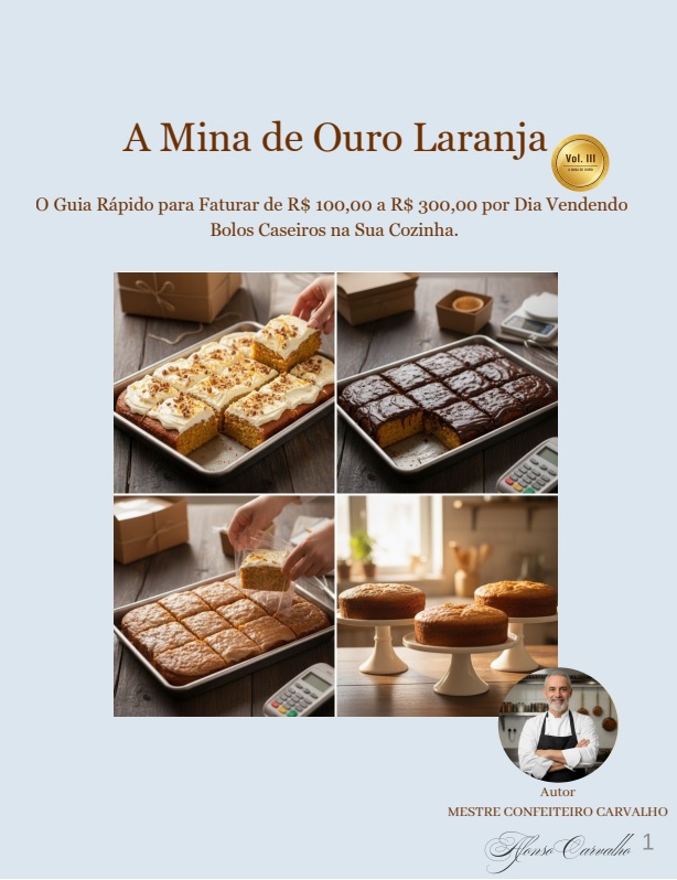 Capa do eBook Guia de Negócios de Confeitaria Vol III Mestre Carvalho